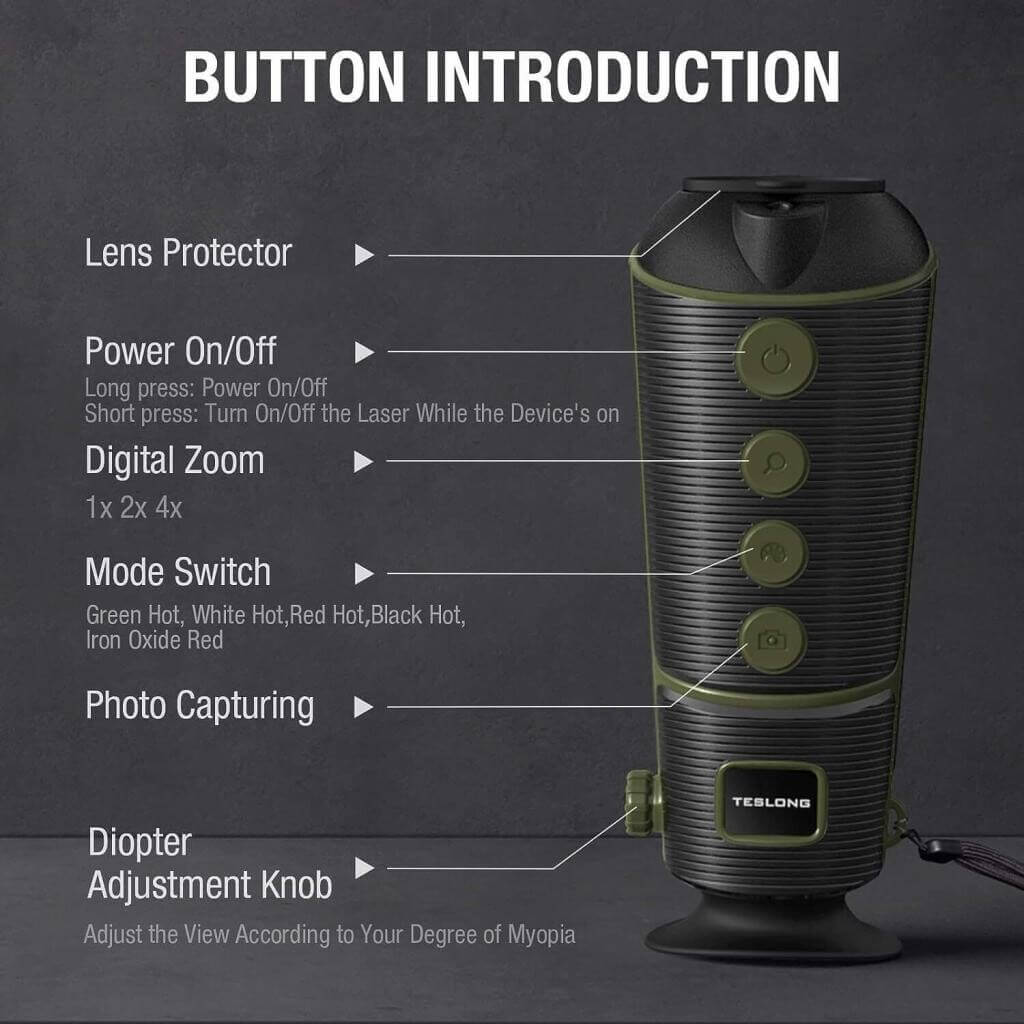 Button Introduction of Teslong Thermal Monocular