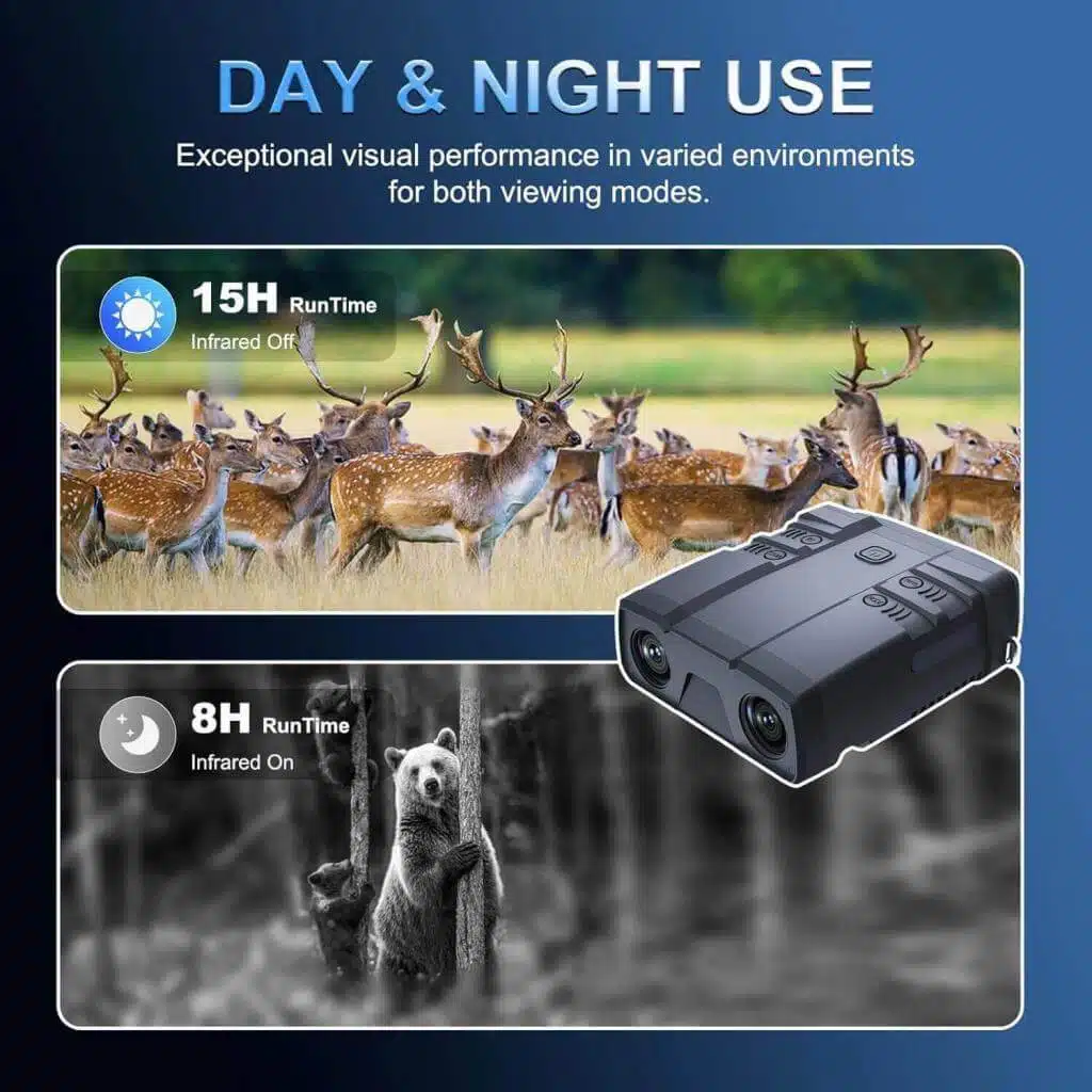 Day & Night Use in VABSCE Night Vision Binoculars