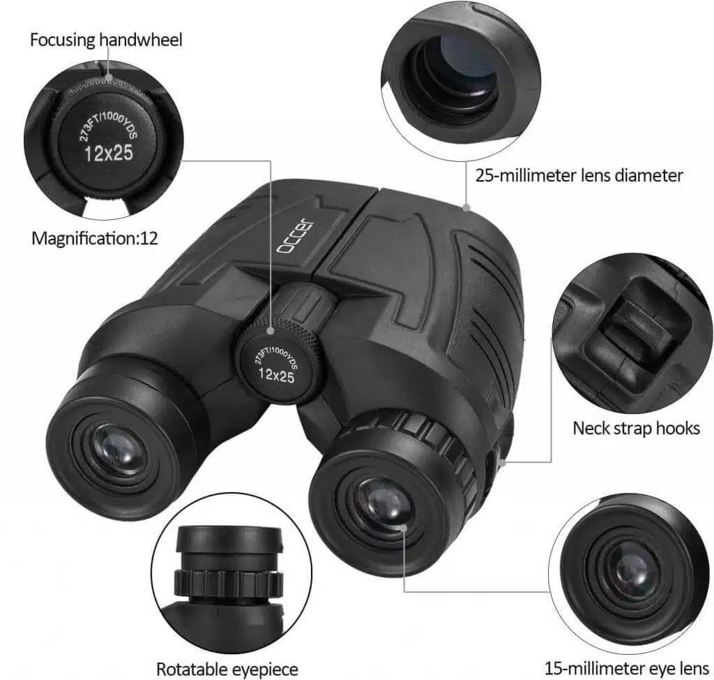 Detailed Features of 12x25 Binoculars