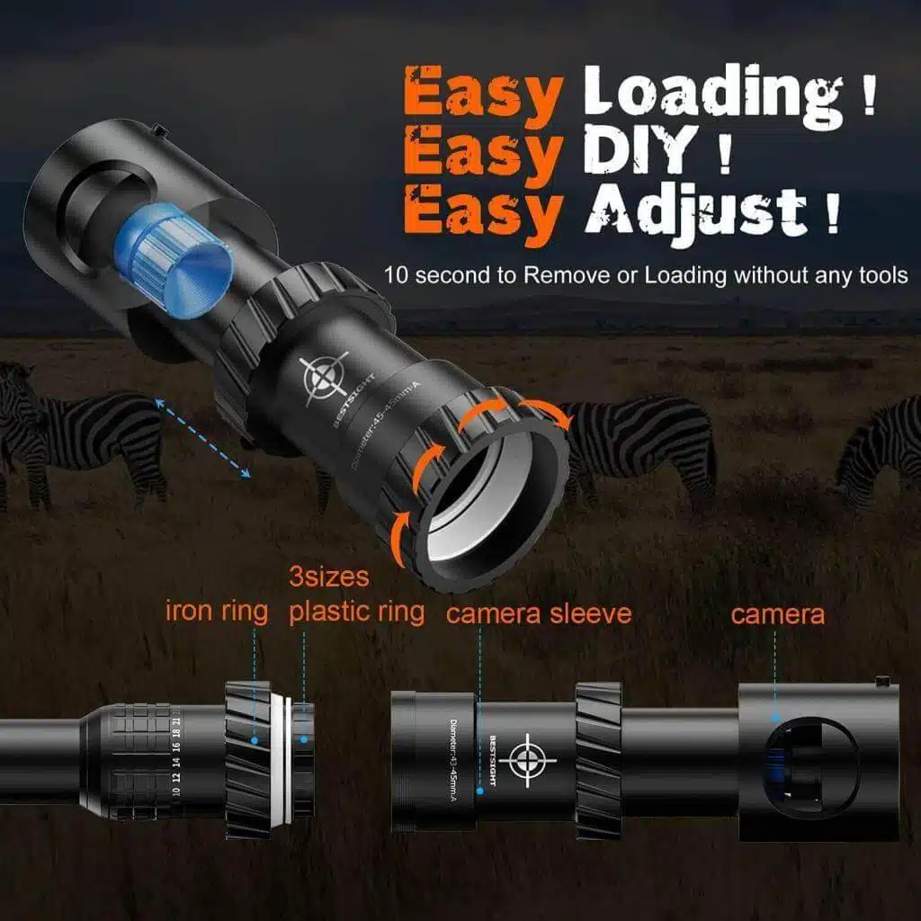 bestsight night vision rifle scope easy loading