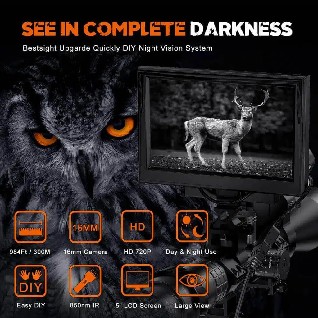 bestsight night vision rifle scope see in complete darkness