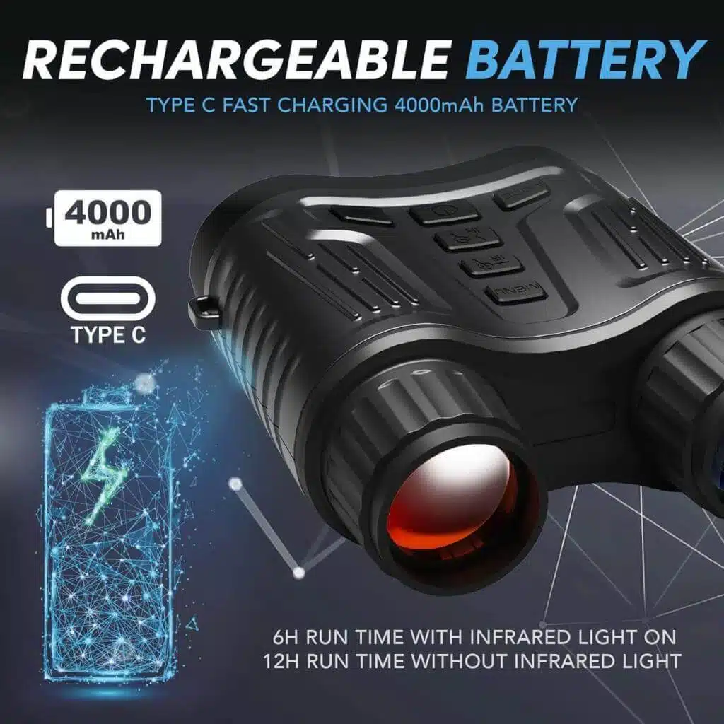 rechargeable battery jstoon night vision binoculars