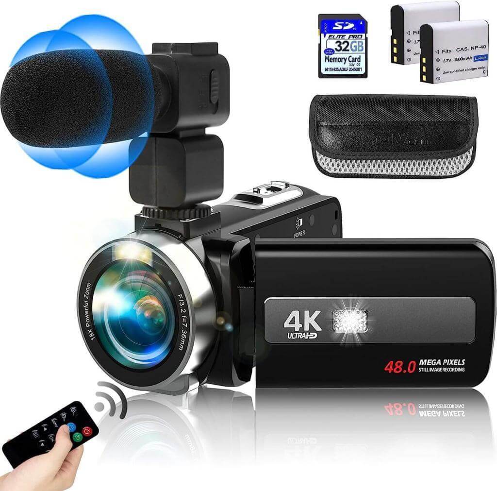 Heegomn HD 4K Camcorder FeatureRich Video Camera